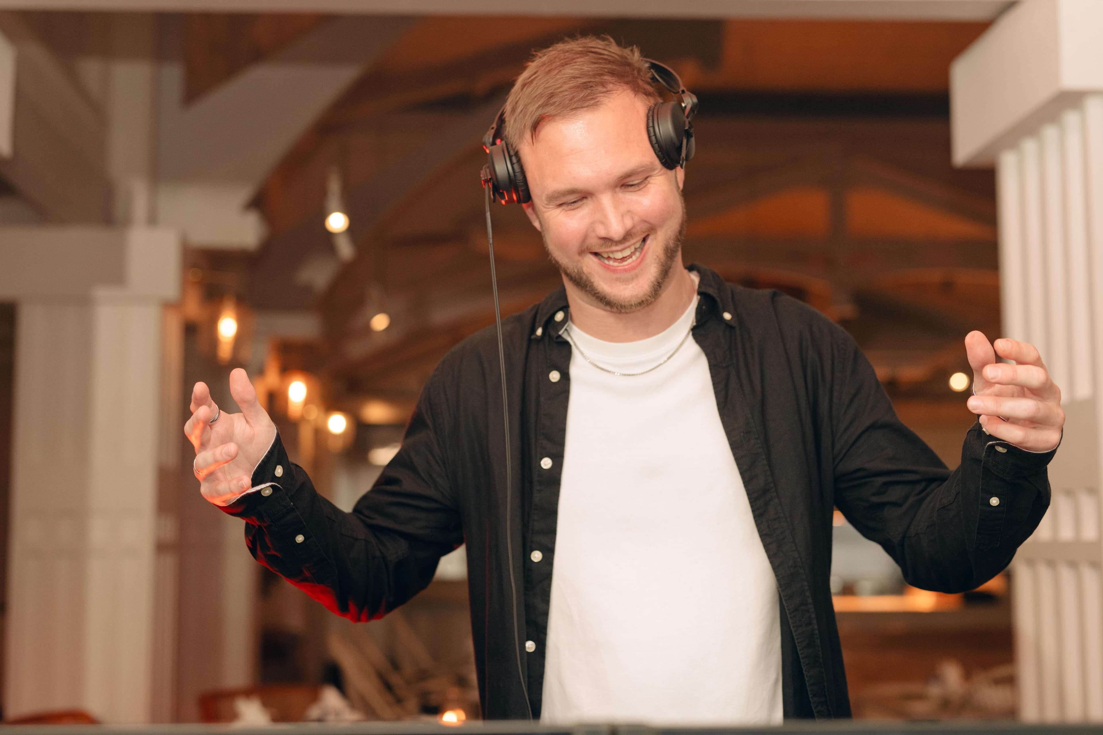 Duncan Burton DJ performing at a celebration